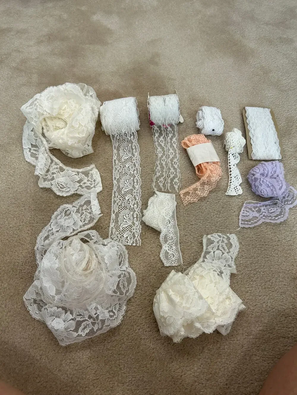 Trim lace vintage assortment various widths and floral patterns